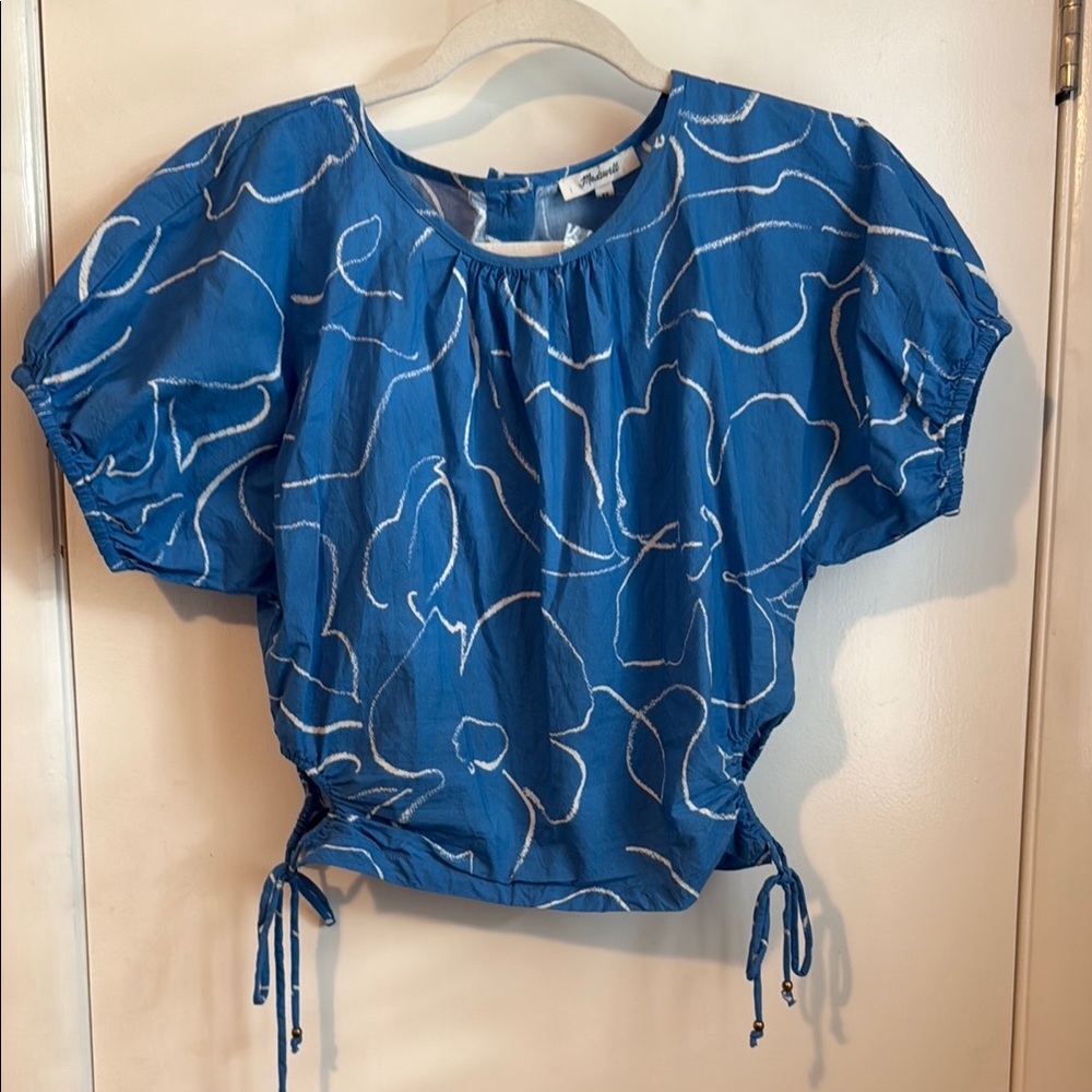 NWT Madewell Blue Floral Women's Top